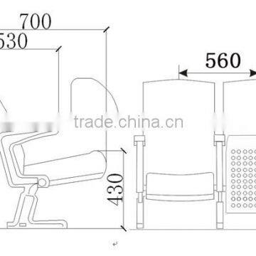 Comfortable Hall Chair With Writing Table HJ88B-L photo-3