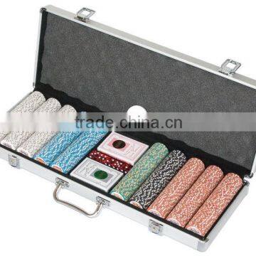 1000pcs Dice Poker Chip Set in Silver Round Corner Aluminum Case for Casino photo-3