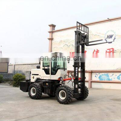 Diesel Forklift Truck Loader Bucket With Attachment 4WD Truck Mounted Forklift photo-4