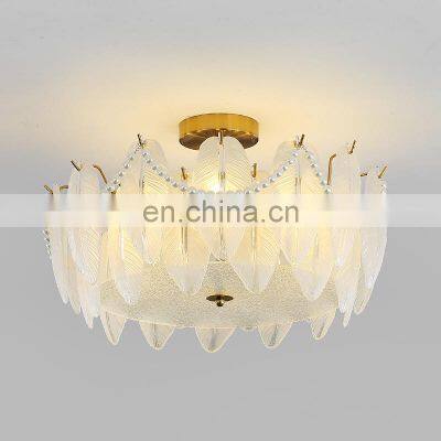 Indoor Gold Mid Century Pearl Beads Luxury Chandelier With Glass Pendant Lamp For Bedroom Decor Wedding Lighting Decor photo-5