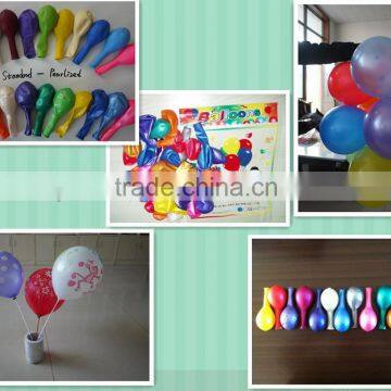 10 inch metallic ballon, pearlized ballon or standard ballon