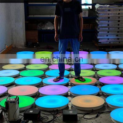 Nightclub dj disco T show wedding decoration plastic waterproof mirror RGB panels mats tiles 3d led dancing  floor