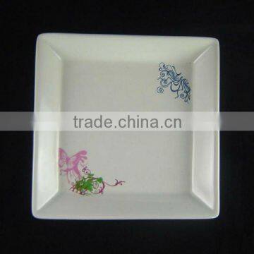 square plate and dish