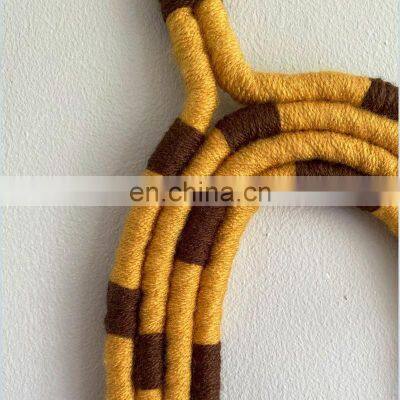 Hot Sale Macrame The Giraffe Bow Wall Decor, Boho Nursery Baby Room Best Price Vietnam Supplier photo-3