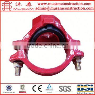 FM UL Approved Ductile Iron Grooved Pipe Fitting U Bolt Threaded Mechanical Tee photo-2