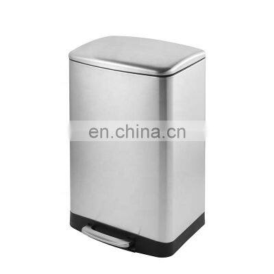 Commercial Indoor Plastic PP Inner Bucket Kitchen Garbage Pedal Trash Cans 13 Gallon Waste Bin Foot Pedal Dustbin 500pcs