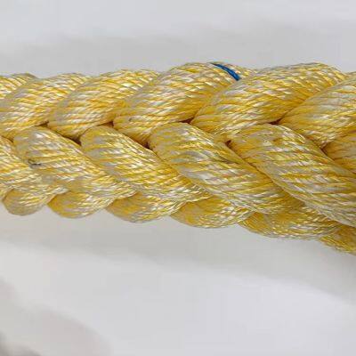 China Factory Mooring Pp&Polyester Pet Mixed 56Mm Composite Rope For Marine Strand Blended Rope 8 Strand pp Combination Rope LDMIX-8