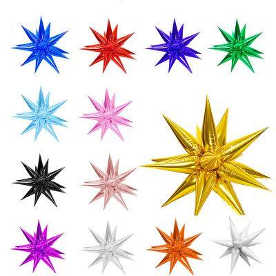 Mayorista de globos de helio en forma de estrella de aluminio, conos de gotas de lluvia de 26/40 pulgadas, globos explosivos y globos estrellados