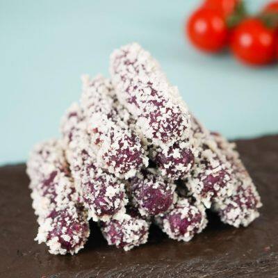 Chinese Purple Sweet Potato and Yam Crisp Fried Snack Fast Food Pastry Yam Pie