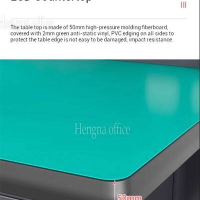 Премиум лабораторный стол для ремонта и сборки электроники с повышенной прочностью и антистатическими свойствами, с встроенной панелью для инструментов и хранилищем для складских/упаковочных участков. photo-3