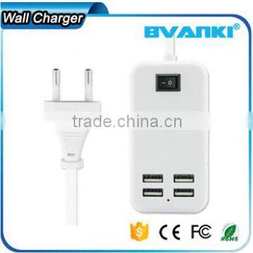 EU US UK Plug Wall 4 USB Charger 15W 3A Portable Travel Power Adapter For ipad iphone for latest 5g mobile phone free sample                        
                                                                                Supplier's Choice