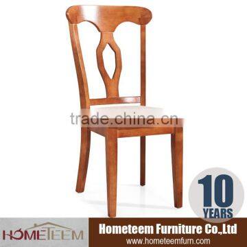 High back wood and fabric chair