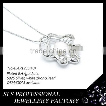 925 silver pearl chain necklace designs bridal pendant ,pearl beauty cream chinese pearl necklace pendant fashion