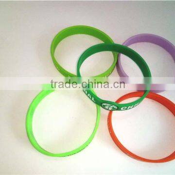 Fashion Rubber Bracelet for Boys Soft Silicone Multi-color Hand Chain