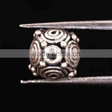 925 Solid Sterling Silver Round Circular Cap Beads