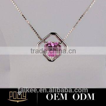 2015 Hot Selling Sterling Silver Heart Diffuser Necklace photo-3