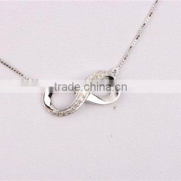 Elegant 925 Silver 8 Shape Pendant Chain 2016 Factory Wholesale photo-3