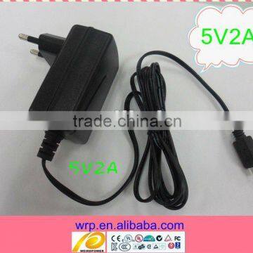 5V2A ac dc adapter for tablet PC with EU plug