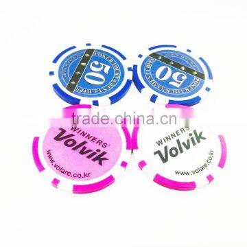 top grade plastic custom sticker poker chips