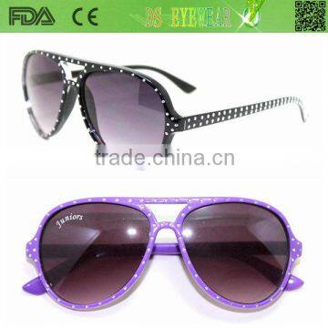 Hot sale custom aviator sunglass for kids glasses frame CE/FDA