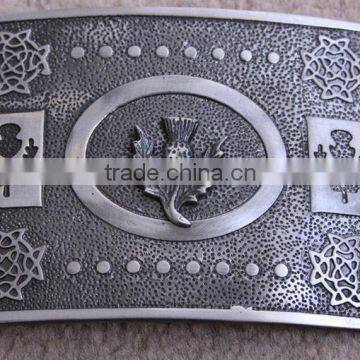 Scottish Design Kilt Belt Buckle In Chrome Finished Made Of Brass Material