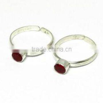 Special Secret !! Red Onyx 925 Sterling Silver Toe Rings, Unique Silver Jewelry, Sterling Toe Rings photo-4