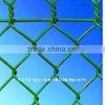 blue pvc coated chain link wire mesh fence