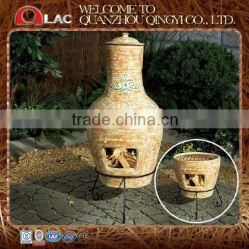 customized size classic grey antique Mexican terracotta clay chimineas for sale