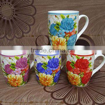 2016 13oz flower printed turkish coffee ceramic cups