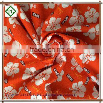 Printed Seersucker Polyester Cotton Blend Fabric for Girl Dresses