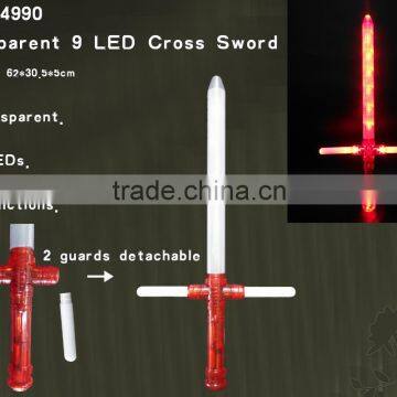 Tansparent 9 LED Cross Sword