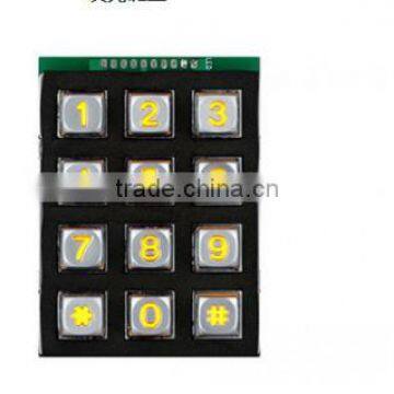 Custom or in Stock 12 Keys Usb Metal Material Kiosk Numeric Keypad With Brushed or Anodized Process photo-3