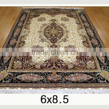 luxury carpet natural colour hand knotted handmade persian silk rug persian handmade silk carpet