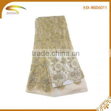 Cheap wholesale African Spanish accessories lace fabric for wedding dresses garment