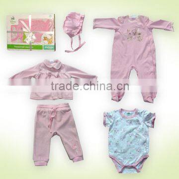 baby romper 5pcs suit ,baby gift sets