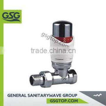 GSG Radiator valve RV117 Bathroom Kitchen Polished Copper Angled Towel Radiator Stop Valve Taps