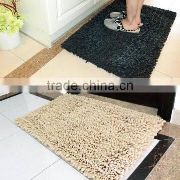 Washroom Chenille Anti-Slip Rubber Entrance Door Mat / Polyester Rubber Door Mat photo-5