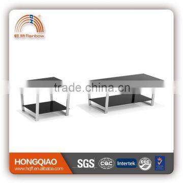 T-07glass top coffee table stainless steel coffee table modern design coffee table