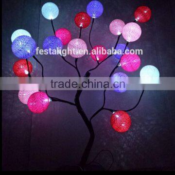 Christmas decoration battery control tree arborescence cotton color changing led ball light