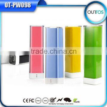 Portable battery lipstick shape power bank battery pack