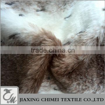 pile length 20mm three color jacquard faux fur