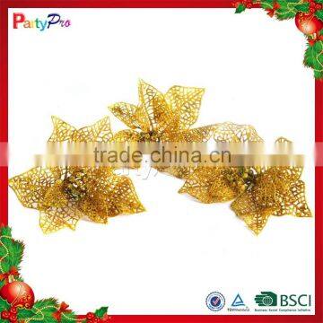 Partypro 2015 New Christmas Indoor Decorations Colorful Plastic Factory Direct Artificial Flowers