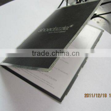 Hot Stamping Black Matte Booklet Card Holder Printing