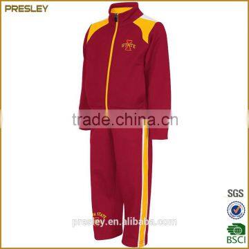 Customized track suit / golden velvet/ super poly track suit sports suit