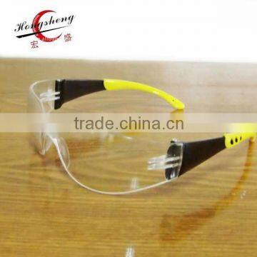 pc safety glasses soft wide PVC frame safety glasses eye protective PC lens safety glasses