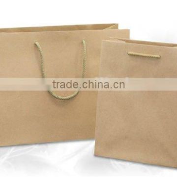 Brown kraft sunflower paper gift bag with pp handle, kraft paper small gift bags,party paper gift bag