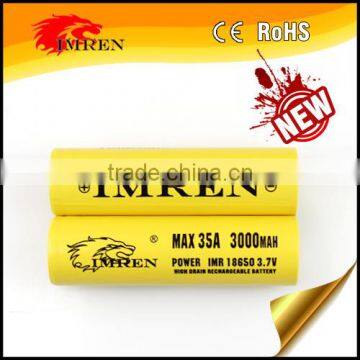 IMREN IMR 18650 3000mah 35a IMREN18650 35A Rechargeable Battery