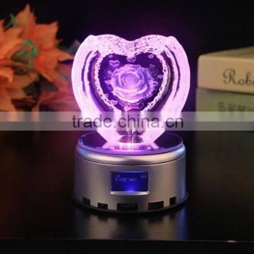 Customer Design Elegant Wedding Gift 3d Laser Engraving Crystal Heart Award photo-5