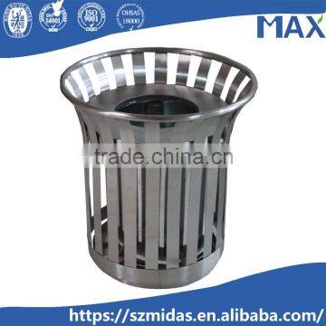 public decorative stainless steel dustbin garbage basket