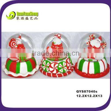 2014 beautiflu resin snow globe kit with 13 cm height